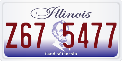 IL license plate Z675477