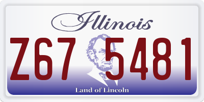 IL license plate Z675481