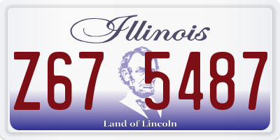 IL license plate Z675487