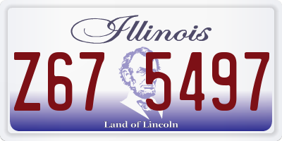 IL license plate Z675497