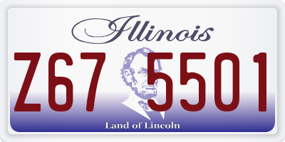 IL license plate Z675501