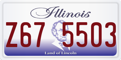 IL license plate Z675503