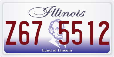 IL license plate Z675512