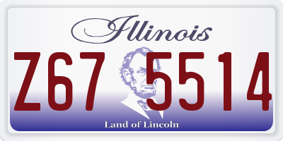 IL license plate Z675514