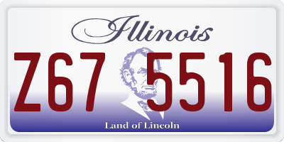 IL license plate Z675516