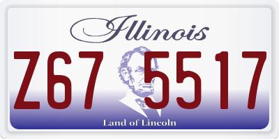 IL license plate Z675517