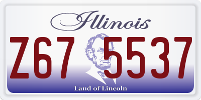 IL license plate Z675537