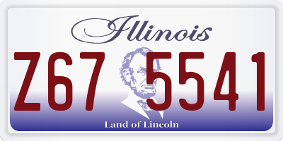 IL license plate Z675541