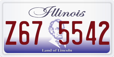 IL license plate Z675542