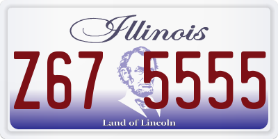 IL license plate Z675555