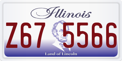 IL license plate Z675566