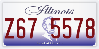 IL license plate Z675578