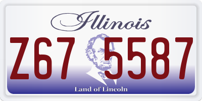 IL license plate Z675587