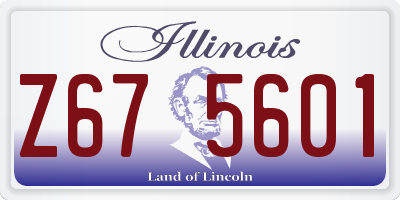 IL license plate Z675601