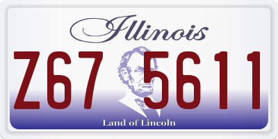 IL license plate Z675611