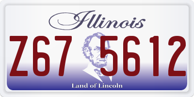 IL license plate Z675612