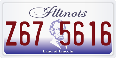 IL license plate Z675616