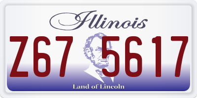 IL license plate Z675617