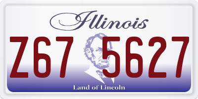 IL license plate Z675627