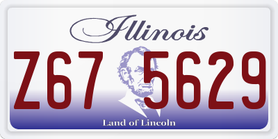IL license plate Z675629