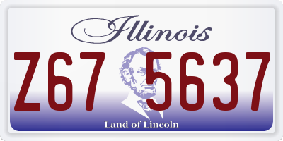 IL license plate Z675637