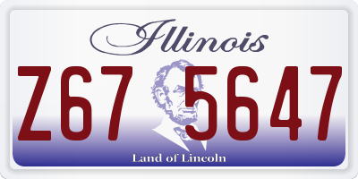 IL license plate Z675647