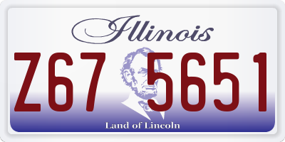 IL license plate Z675651