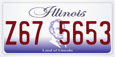 IL license plate Z675653