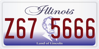 IL license plate Z675666