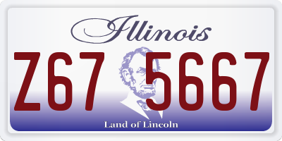 IL license plate Z675667