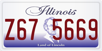 IL license plate Z675669