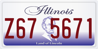 IL license plate Z675671