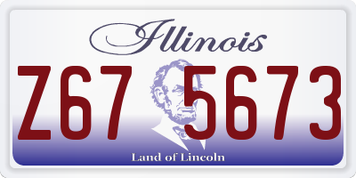 IL license plate Z675673