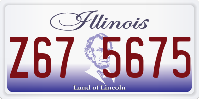 IL license plate Z675675