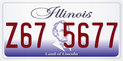 IL license plate Z675677