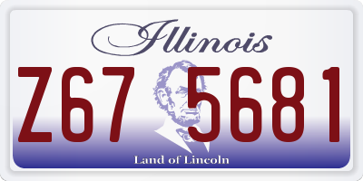 IL license plate Z675681
