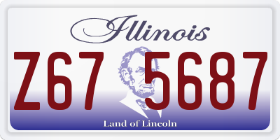 IL license plate Z675687