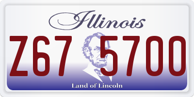 IL license plate Z675700