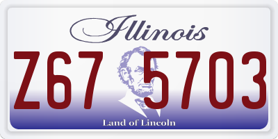 IL license plate Z675703