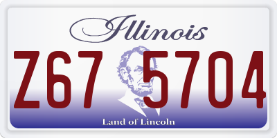 IL license plate Z675704