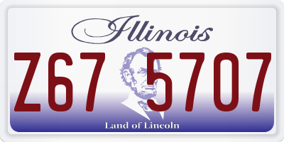 IL license plate Z675707