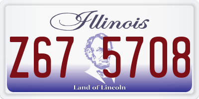 IL license plate Z675708