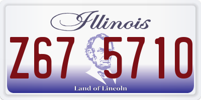 IL license plate Z675710