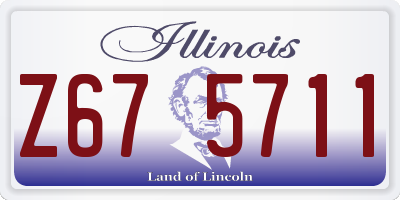 IL license plate Z675711