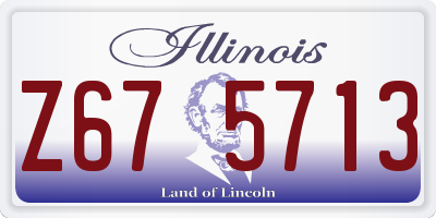 IL license plate Z675713
