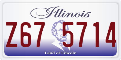 IL license plate Z675714