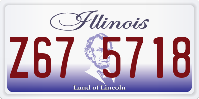 IL license plate Z675718