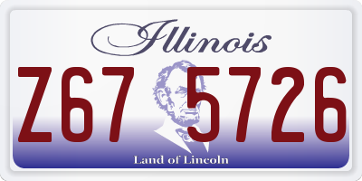IL license plate Z675726
