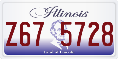IL license plate Z675728