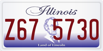 IL license plate Z675730